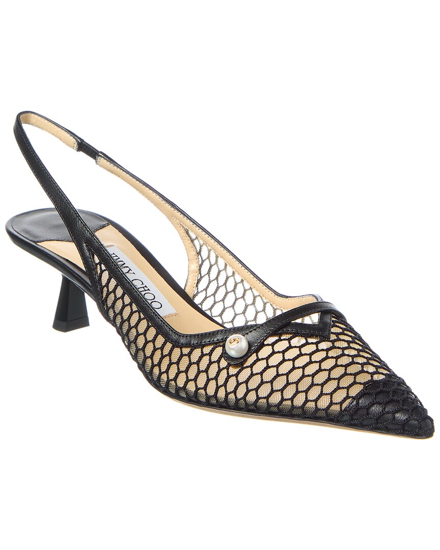 Jimmy Choo Hollowed-out Knitted High Heels
