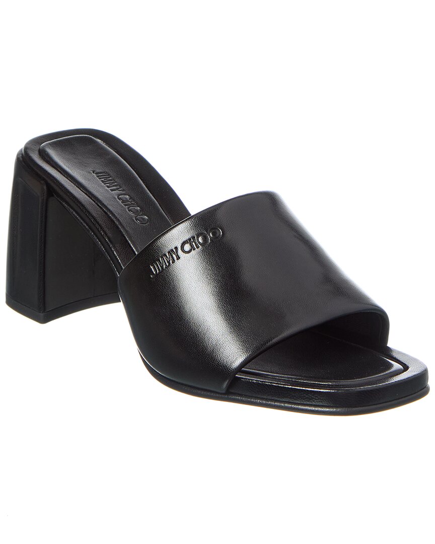 Jimmy Choo Lena 70 Leather Sandals In Black