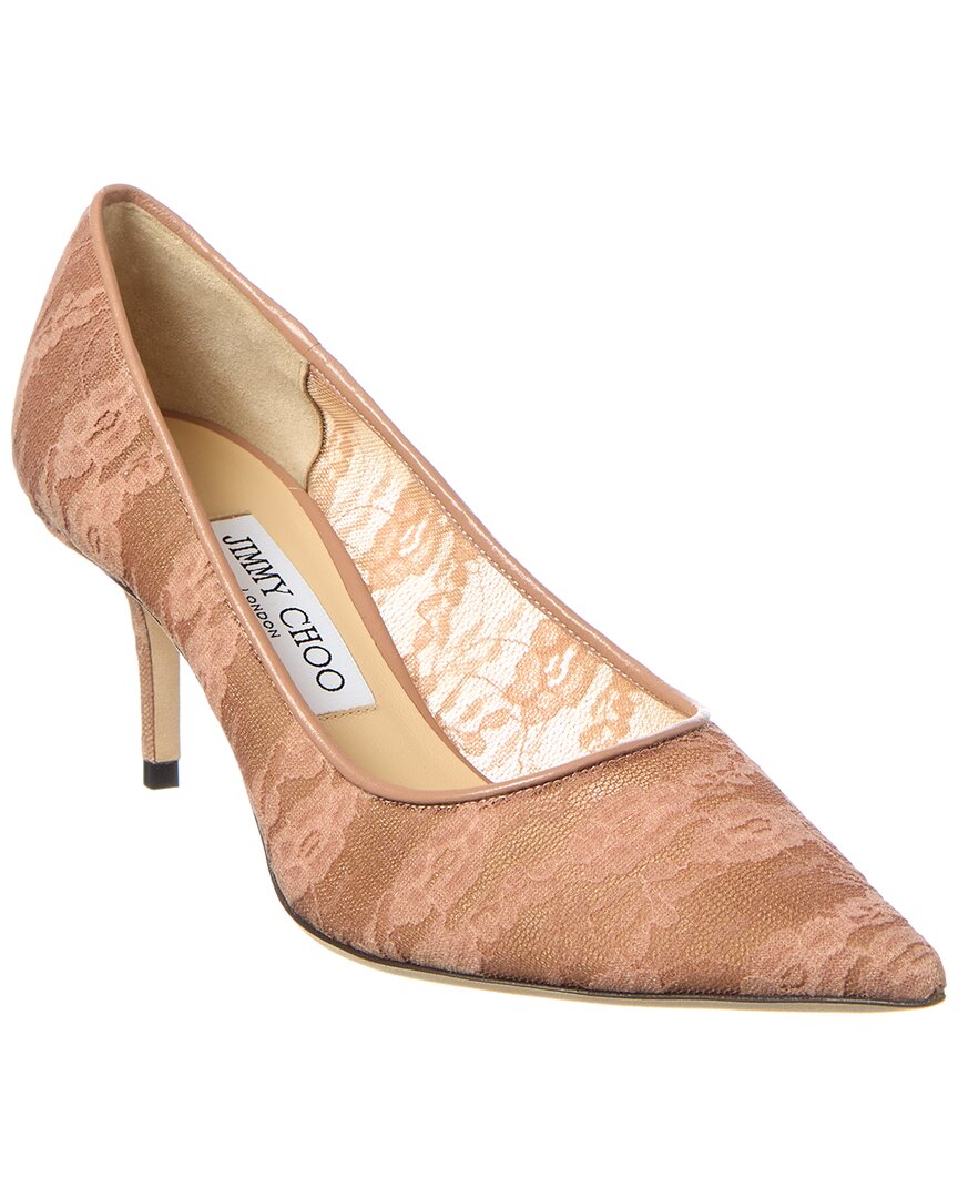 JIMMY CHOO JIMMY CHOO LOVE 65 LACE & LEATHER PUMP