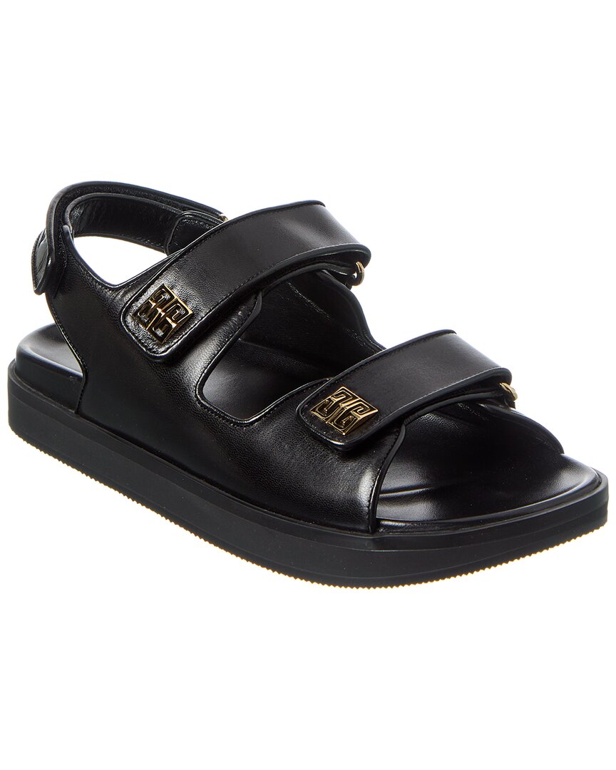 Shop Givenchy 4g Strap Leather Sandal