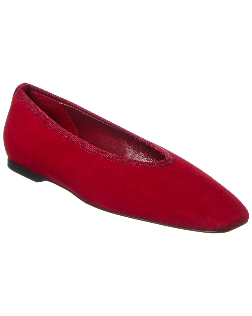 Totême The Minimalist Grosgrain-trimmed Suede Ballet Flats