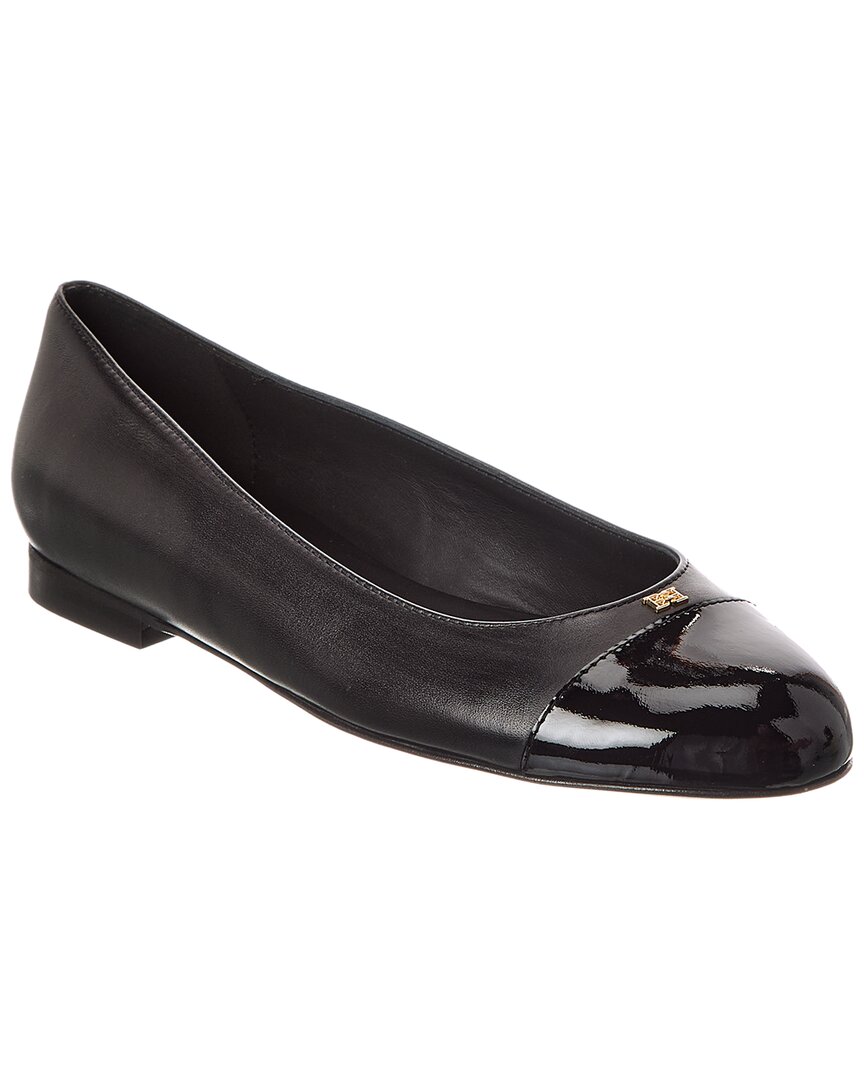 Bally Biely Leather Flat In Black