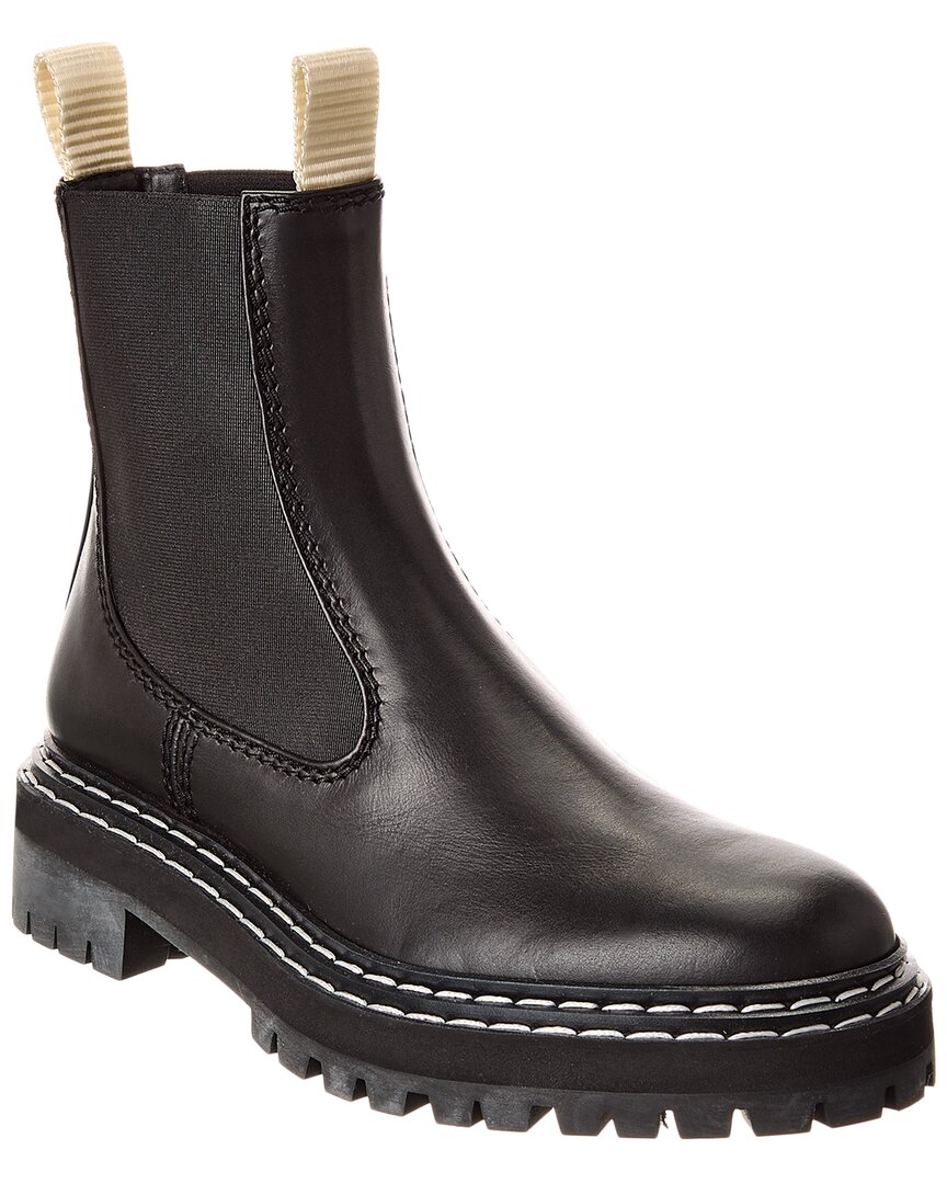 Proenza Schouler Dnu Pack  Leather Chelsea Boot In Black