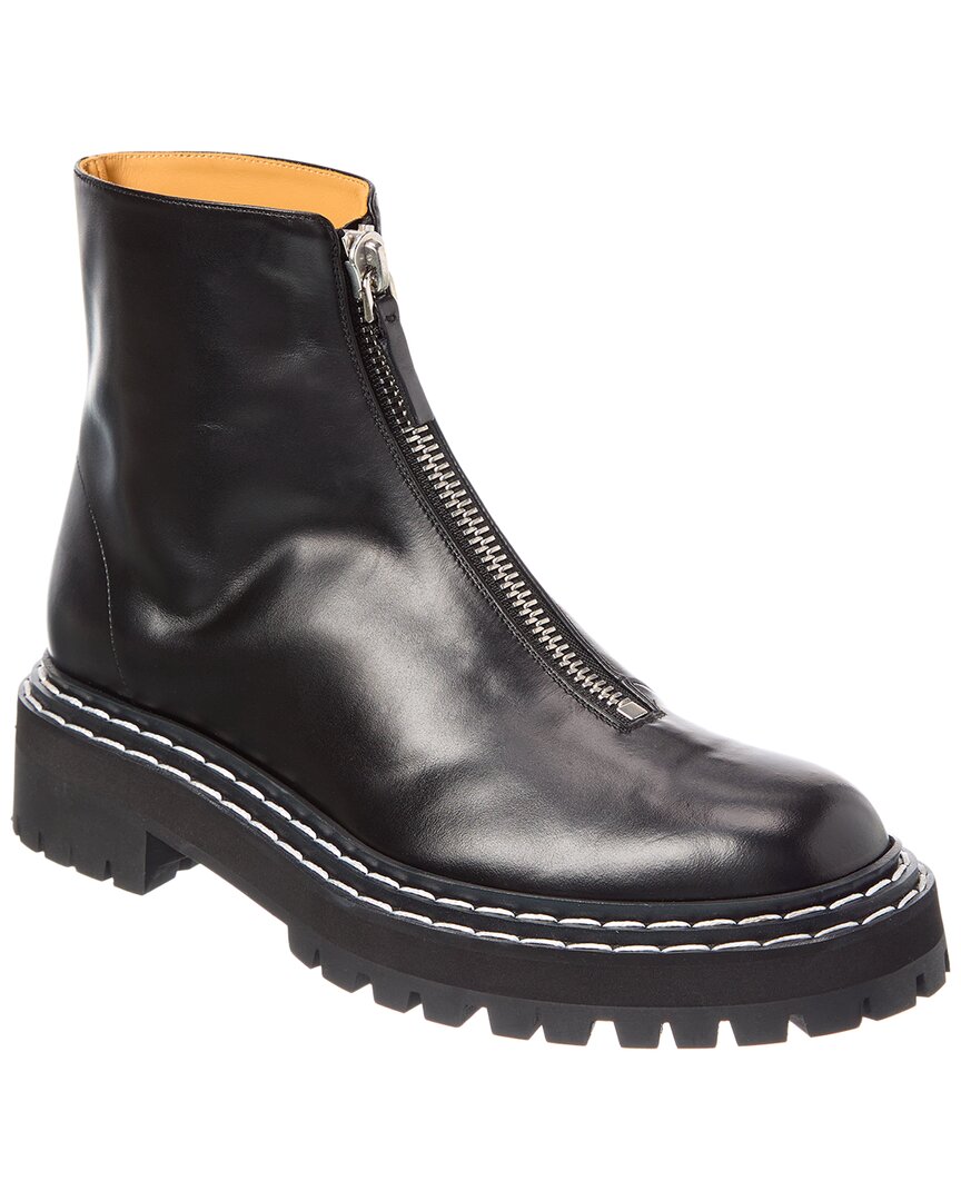 Proenza Schouler Dnu Pack  Chunky Leather Boot In Black