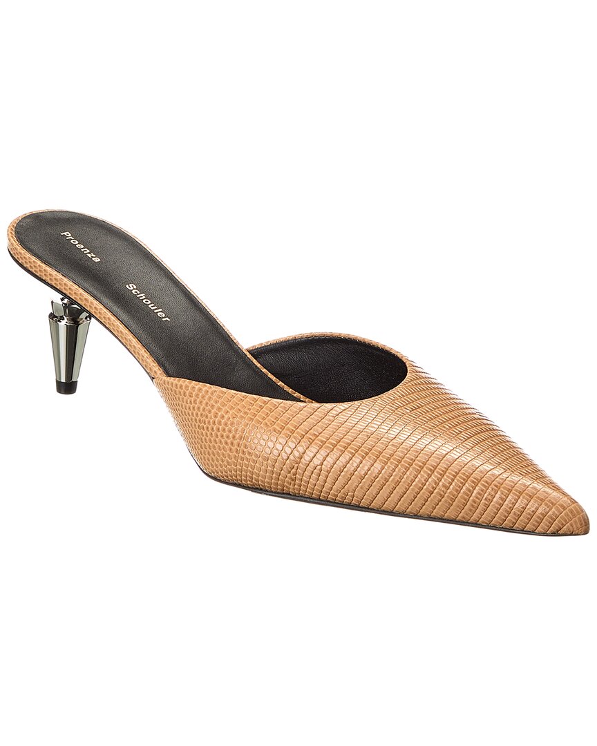 Proenza Schouler Lizard-embossed Leather Pump In Gold