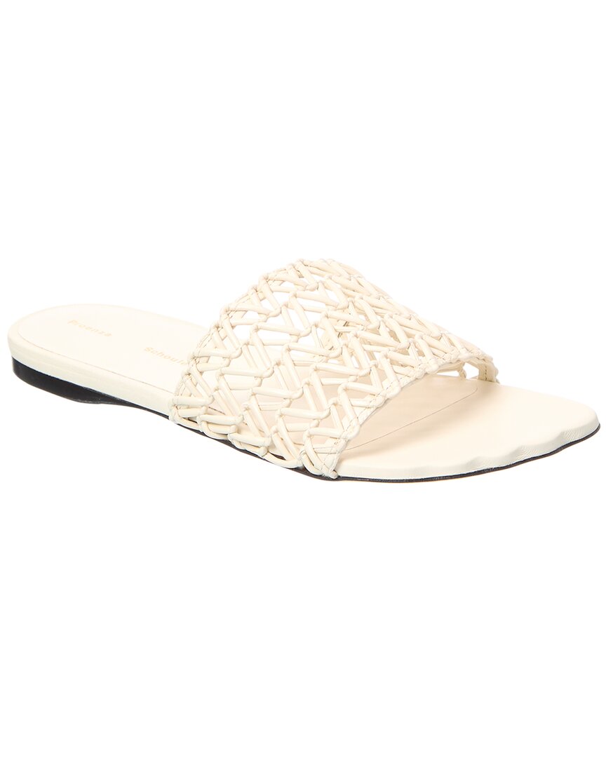 Proenza Schouler Woman Sandals Off White Size 8 Textile Fibers In White