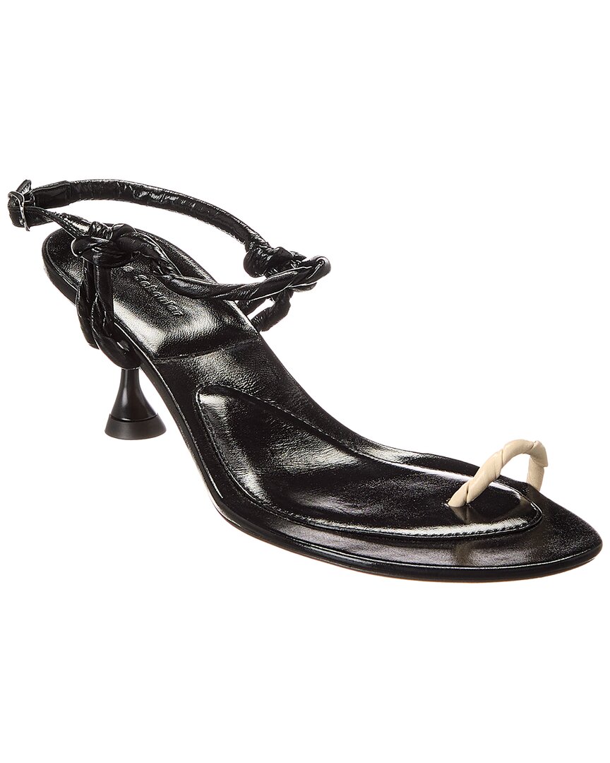 Proenza Schouler Tee Toe Ring Leather Sandals In Black