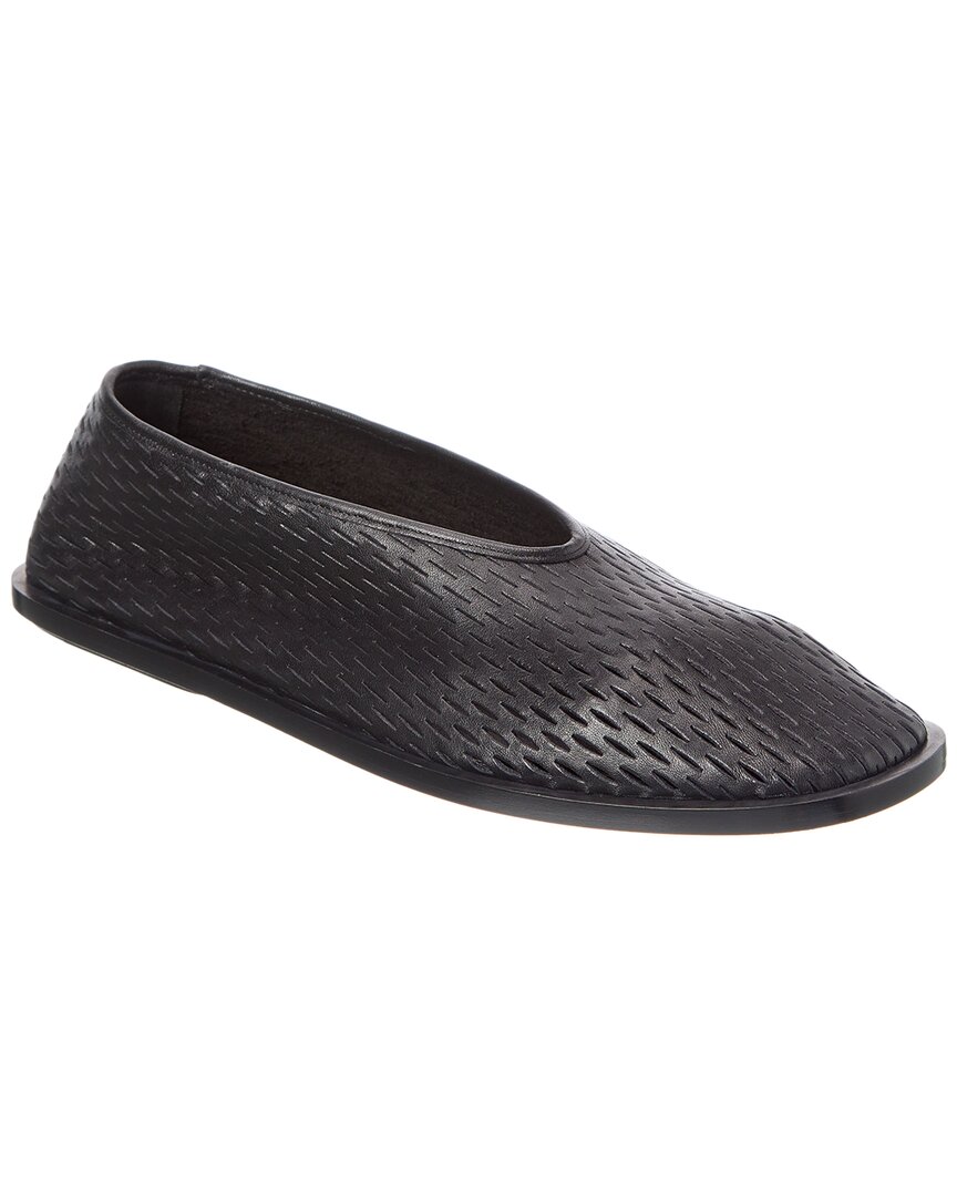 Proenza Schouler Perforated Leather Flat In Black