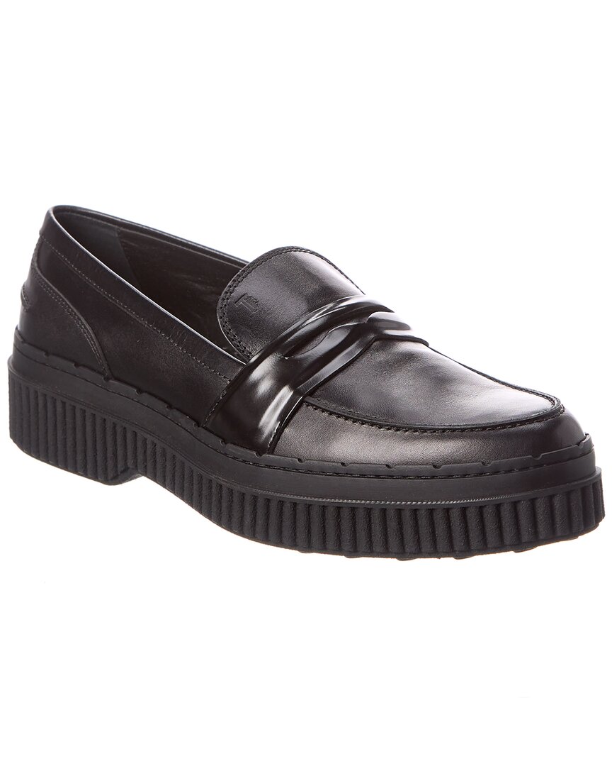 Tod's Leather Loafer In Brown
