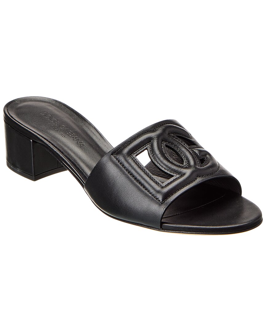 Dolce & Gabbana Dg Logo Leather Sandal