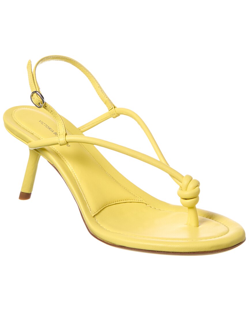 Victoria Beckham Leather Sandal In Yellow