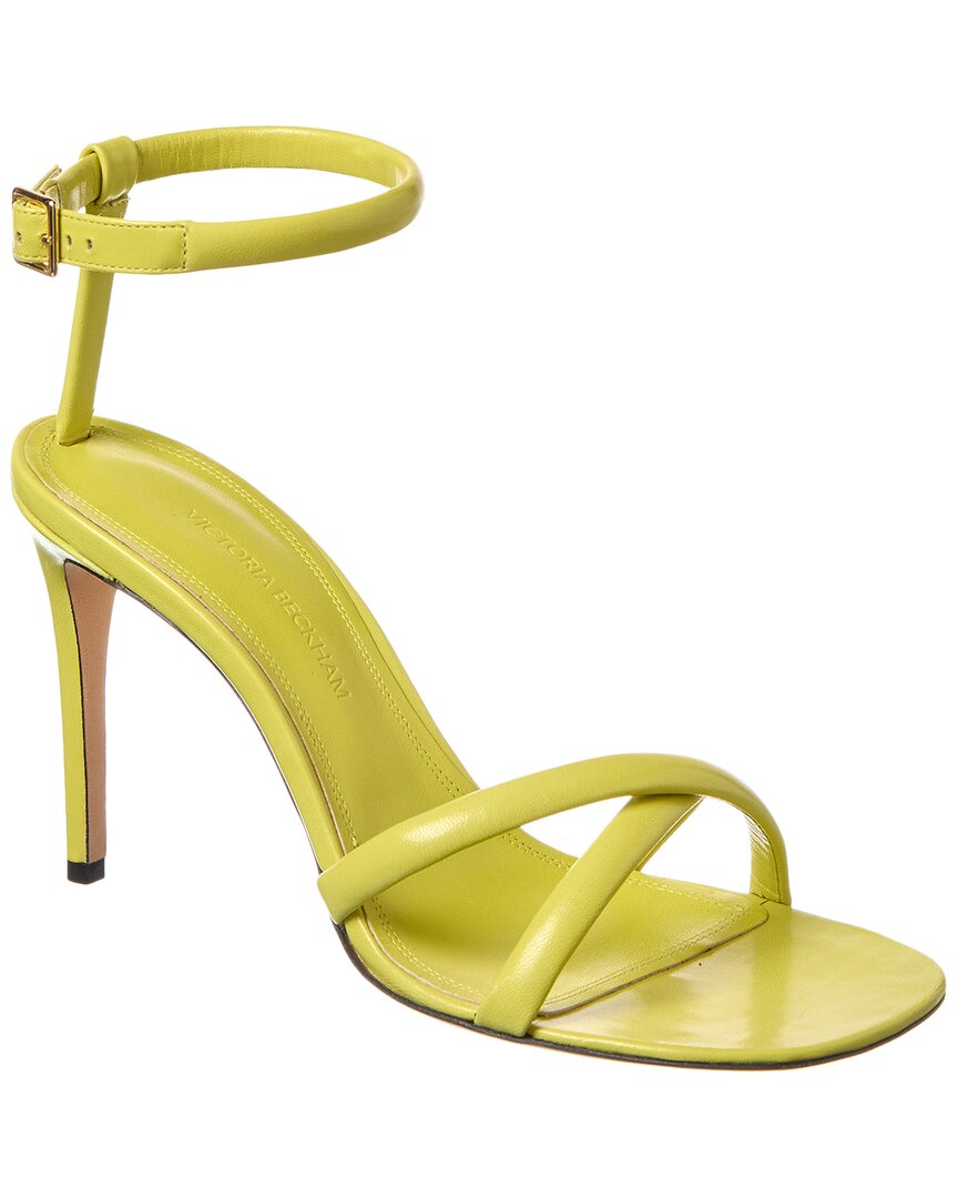 Victoria Beckham Signature Crisscross Ankle-strap Sandals In Green