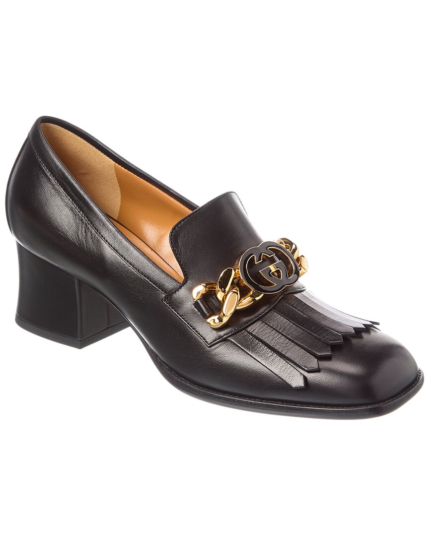 Gucci Jeanne Leather Pump In Brown