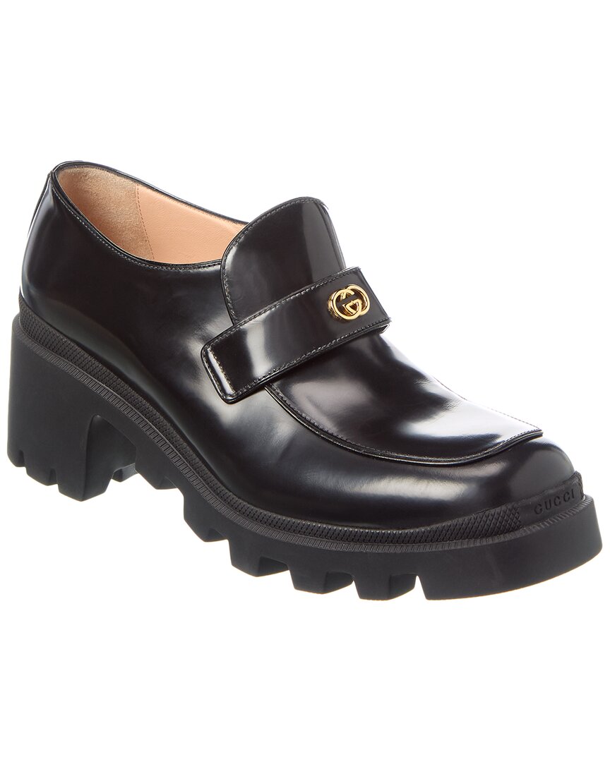 Gucci Interlocking G Leather Platform Loafer