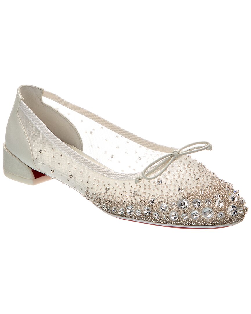 Christian Louboutin Sweetie Jane Sparkling Mesh Ballerina Flat In Multi