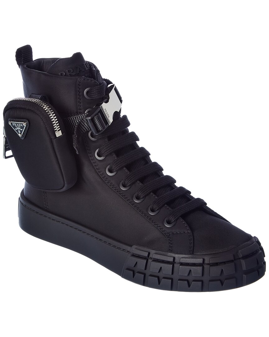 PRADA WHEEL RE-NYLON GABARDINE HIGH-TOP SNEAKER