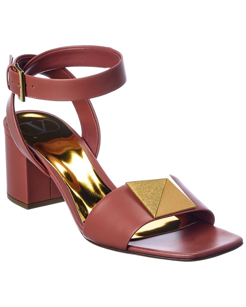 Shop Valentino One Stud 60 Leather Sandal