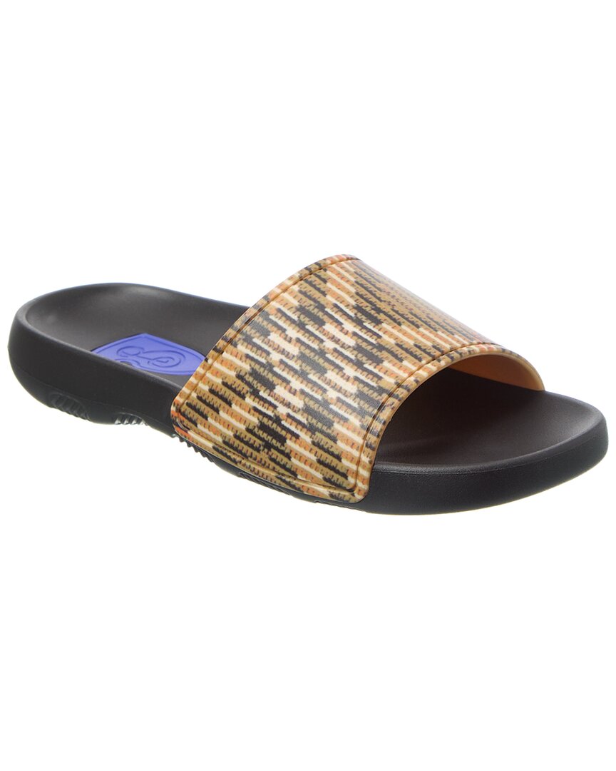Burberry Check Pattern Slip-on Slides
