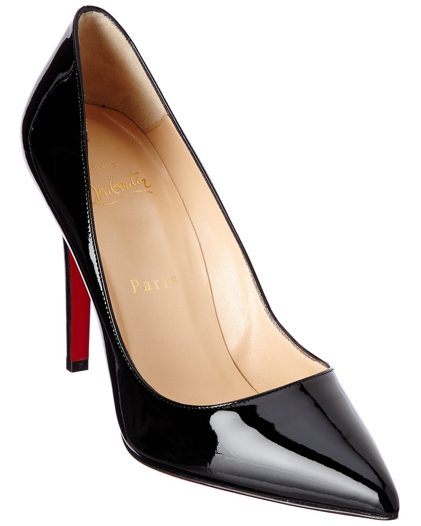 Christian Louboutin Iriza Patent Open-side Red Sole Pump In Black