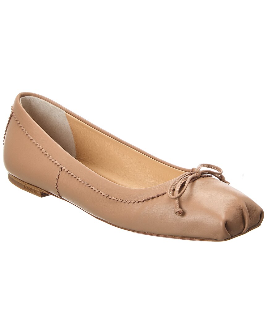 Christian Louboutin Mamadrague Leather Ballet Flats In Neutral