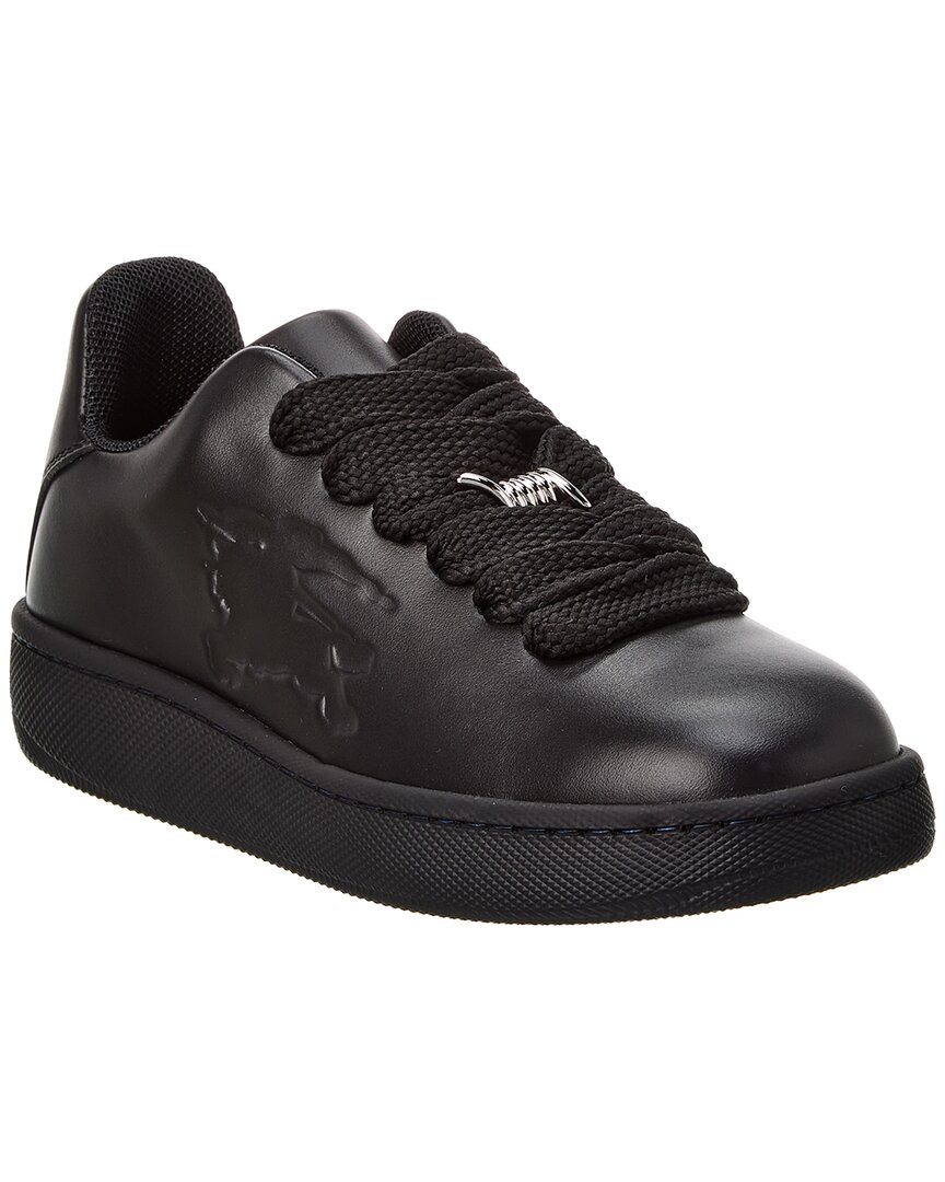 Shop Burberry Bubble Leather Sneaker In Black