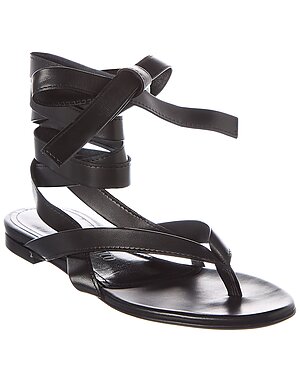 The Attico Ankle Strap Leather Sandal