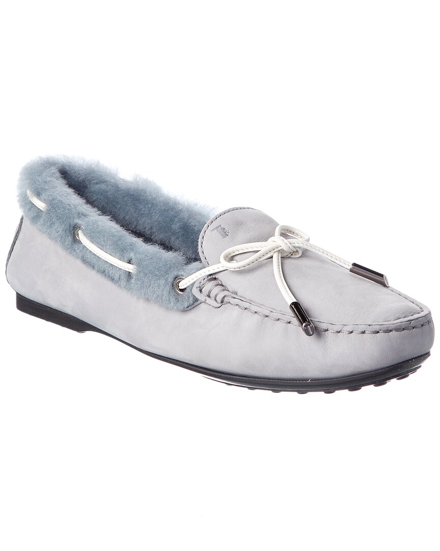 Tod's Tods Leather Loafer In Grey