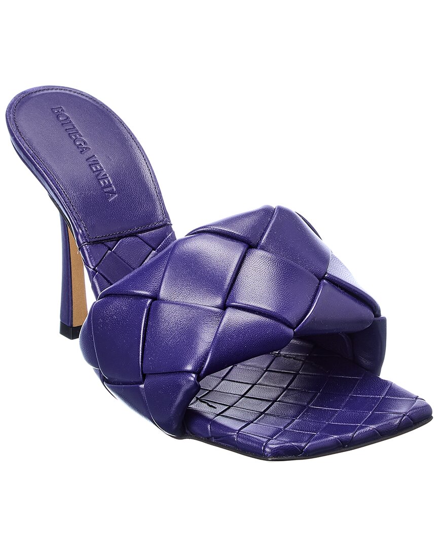 Shop Bottega Veneta The Lido Intrecciato Leather Sandal In Purple