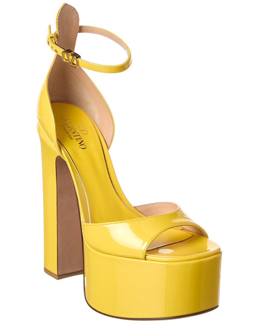 Valentino Garavani Valentino Tan-go 155 Patent Platform Sandal