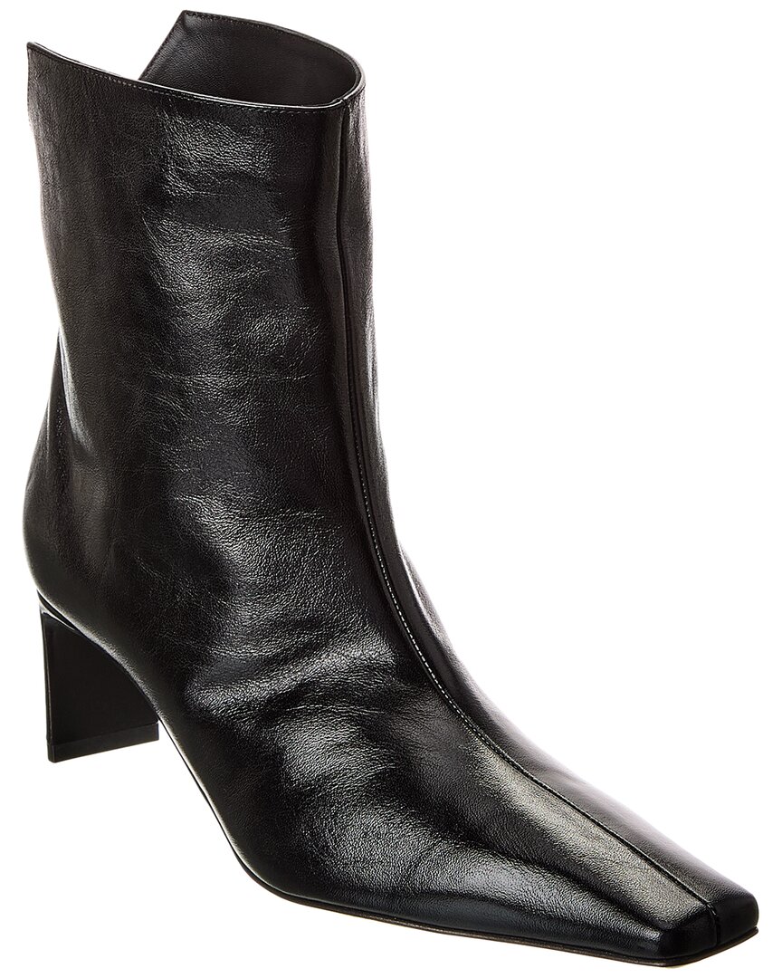 Khaite Arizona Croc-effect Leather Ankle Boots In Black