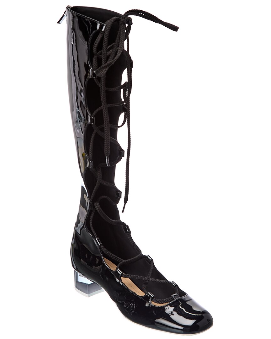 Dior Arty Patent Boot In Black