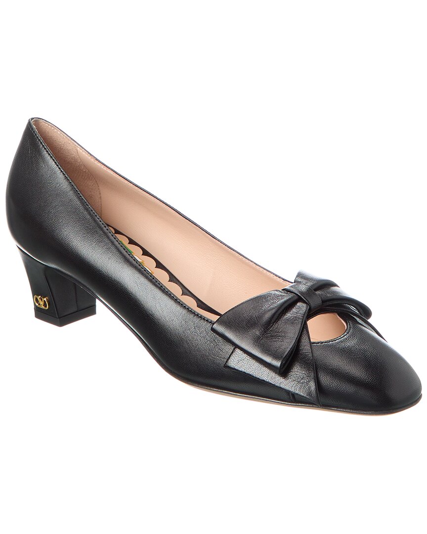 Valentino Garavani Valentino Bow 45 Leather Pump