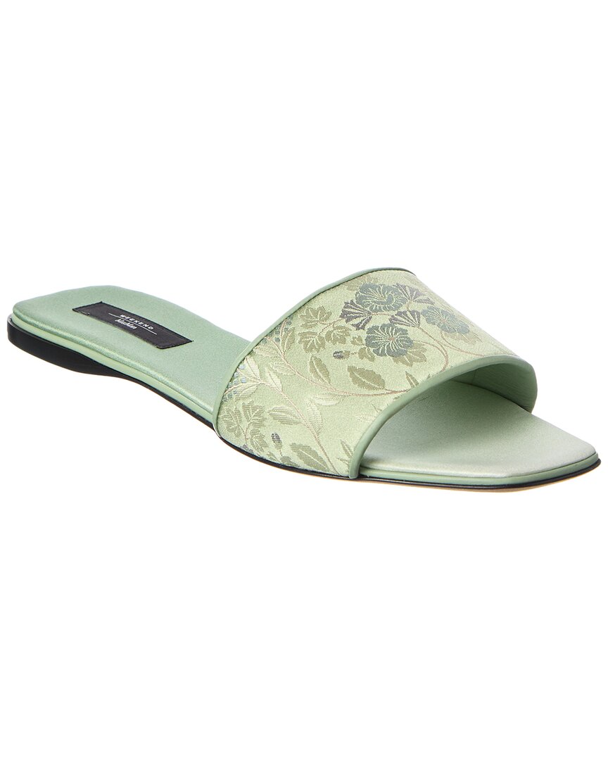 Weekend Max Mara Canvas Sandal In Green