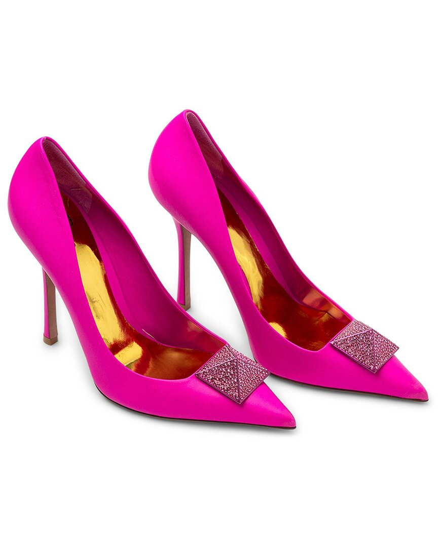 Valentino Garavani Valentino Leather Pump In Pink