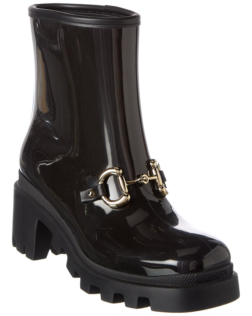 Gucci Monogram Lisa Mid Heel Boot US 7=EU 37 Beige Ebony Boots