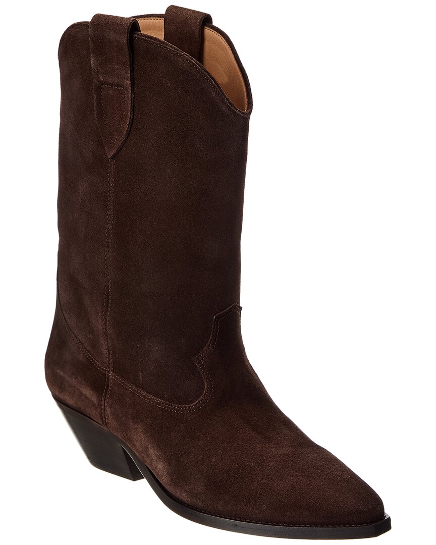 Isabel Marant Duerto Suede Cowboy Boot In Brown