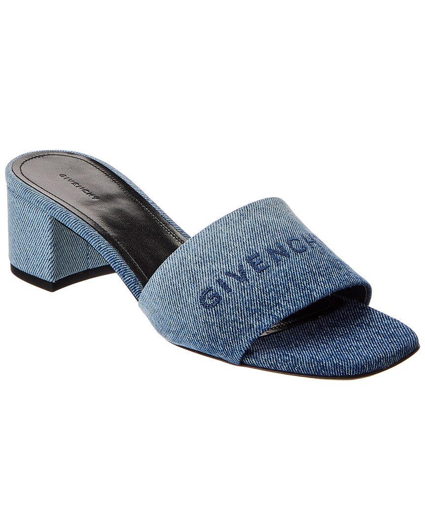 Givenchy 4g Denim Sandal In Blue