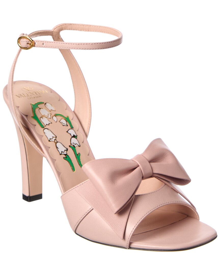 ◆VALENTINO◆ Bowow 95 レザー リボン サンダル VALENTINO GARAVANI Bowow 95 レザー サンダル リボン飾り付き