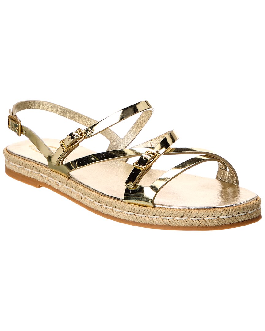Tod's Tods Leather Sandal In Yellow