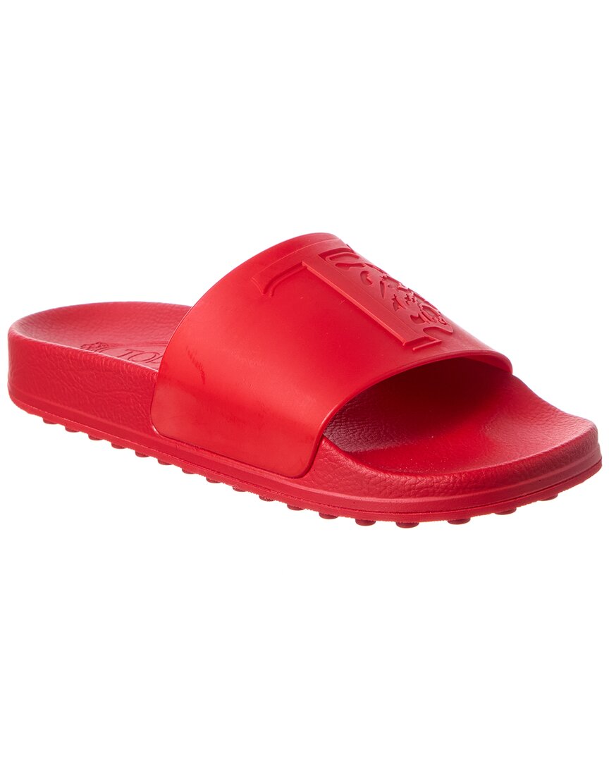 Tod's Gomma Rubber Slide In Red