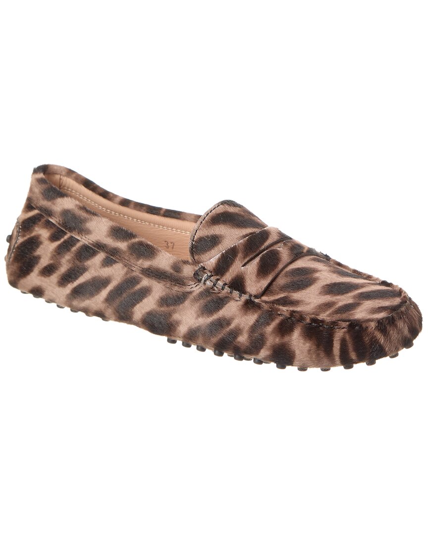 Tod's Gommino Driving Shoes In Ponyskin-effect Leather
