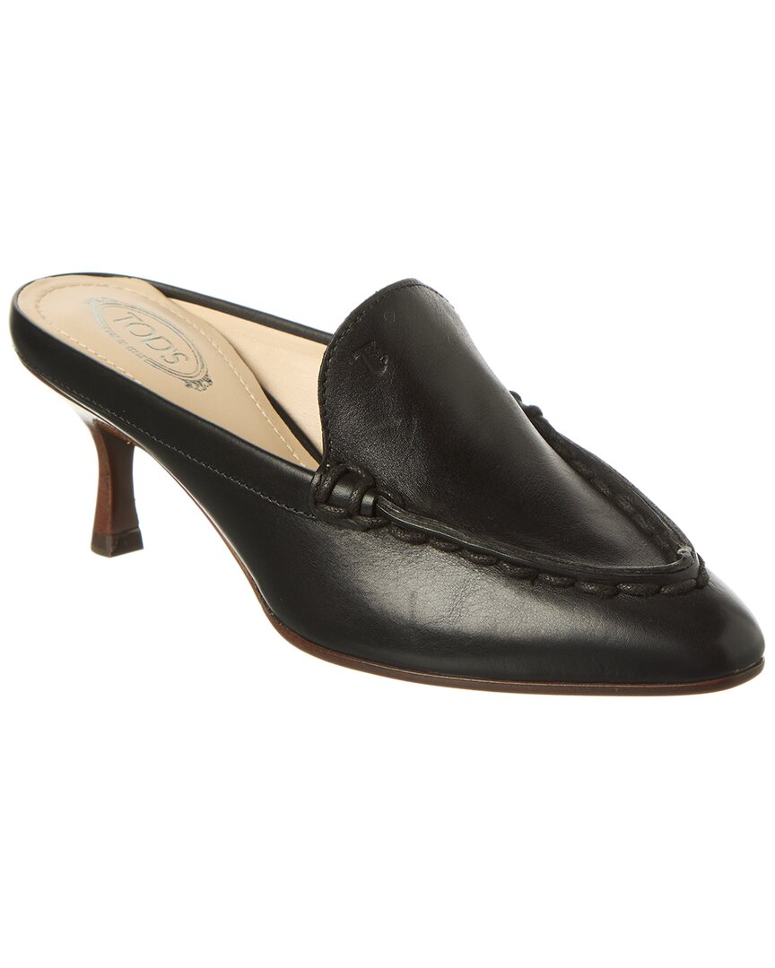 Tod's Leather Mule In Black