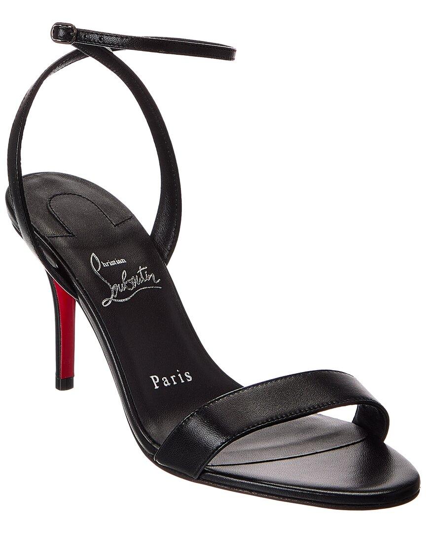 Christian Louboutin Miss Z 80 Leather Sandal In Black