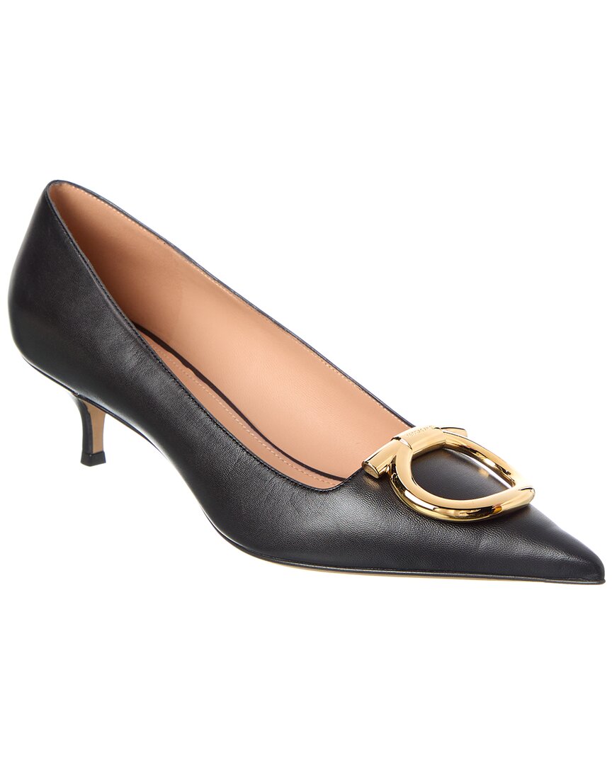 Ferragamo Salvatore Feragamo Logo Leather Pump