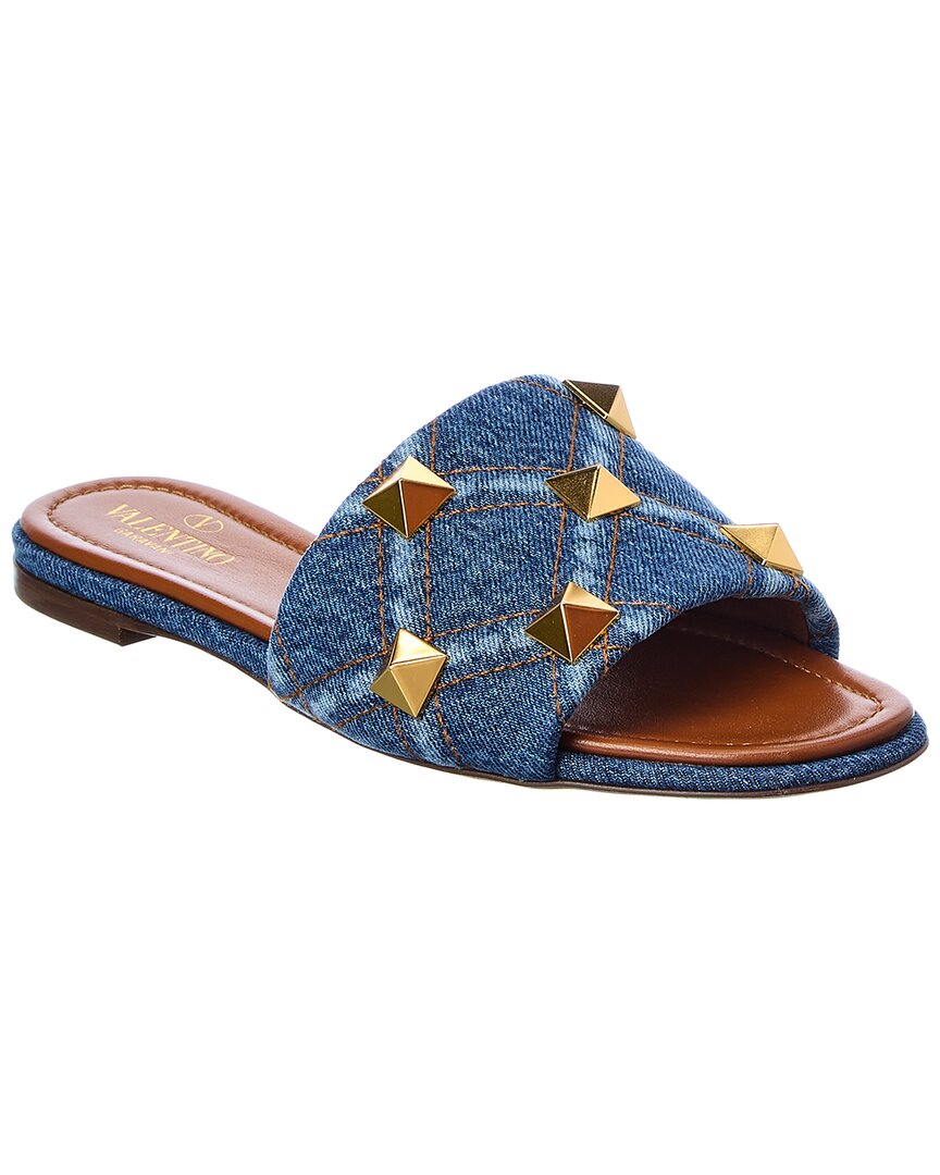 Valentino Garavani Valentino Roman Stud Denim Sandal