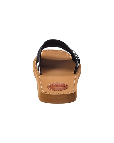 Woody Logo Linen Slide