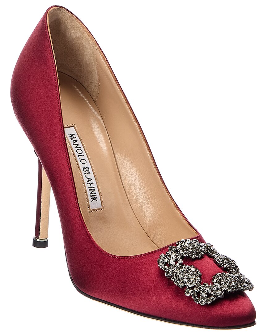 MANOLO BLAHNIK HANGISI 105 SATIN PUMP