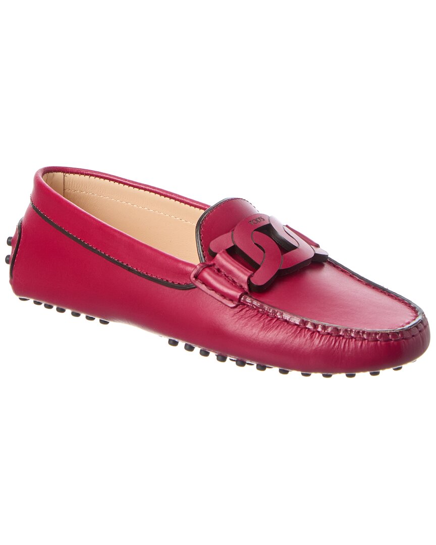 Tod's Leather Loafer In Red