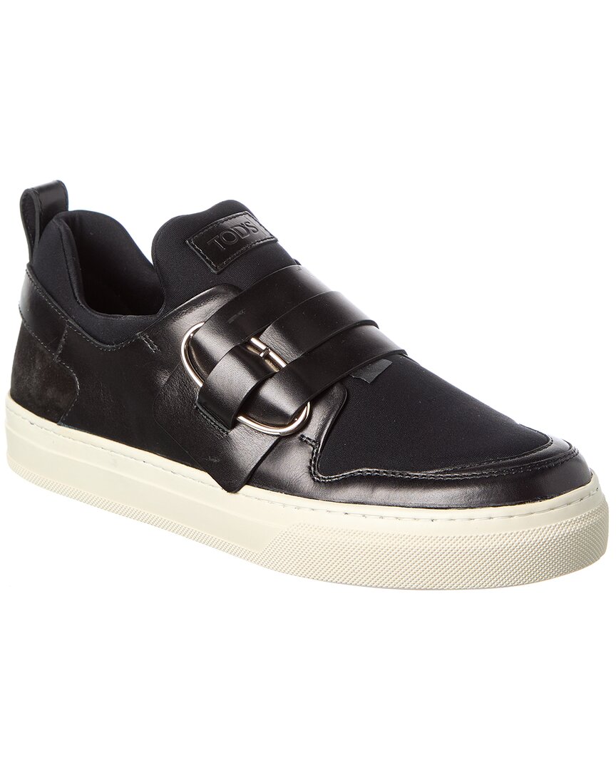 Tod's Neoprene & Leather Sneaker In Black