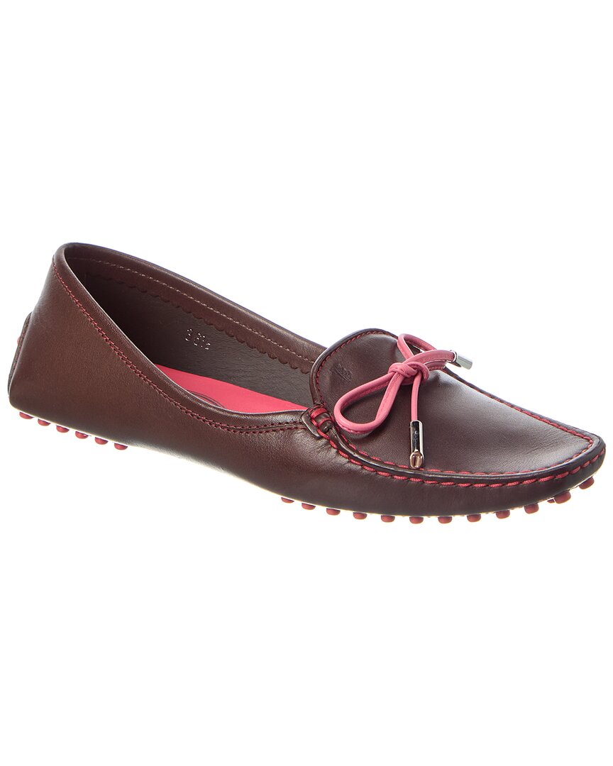Tod's Leather Loafer In Brown